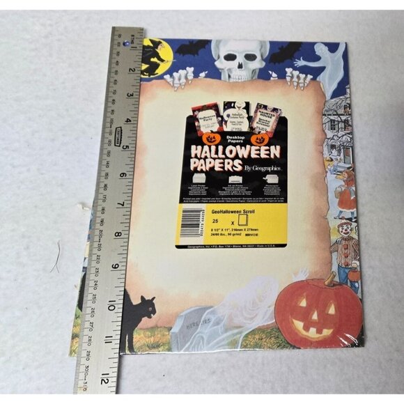 Halloween Papers By Geographics Desktop Papers 25 Sheets 8.5" X 11" Ghost Hallow - Picture 5 of 6